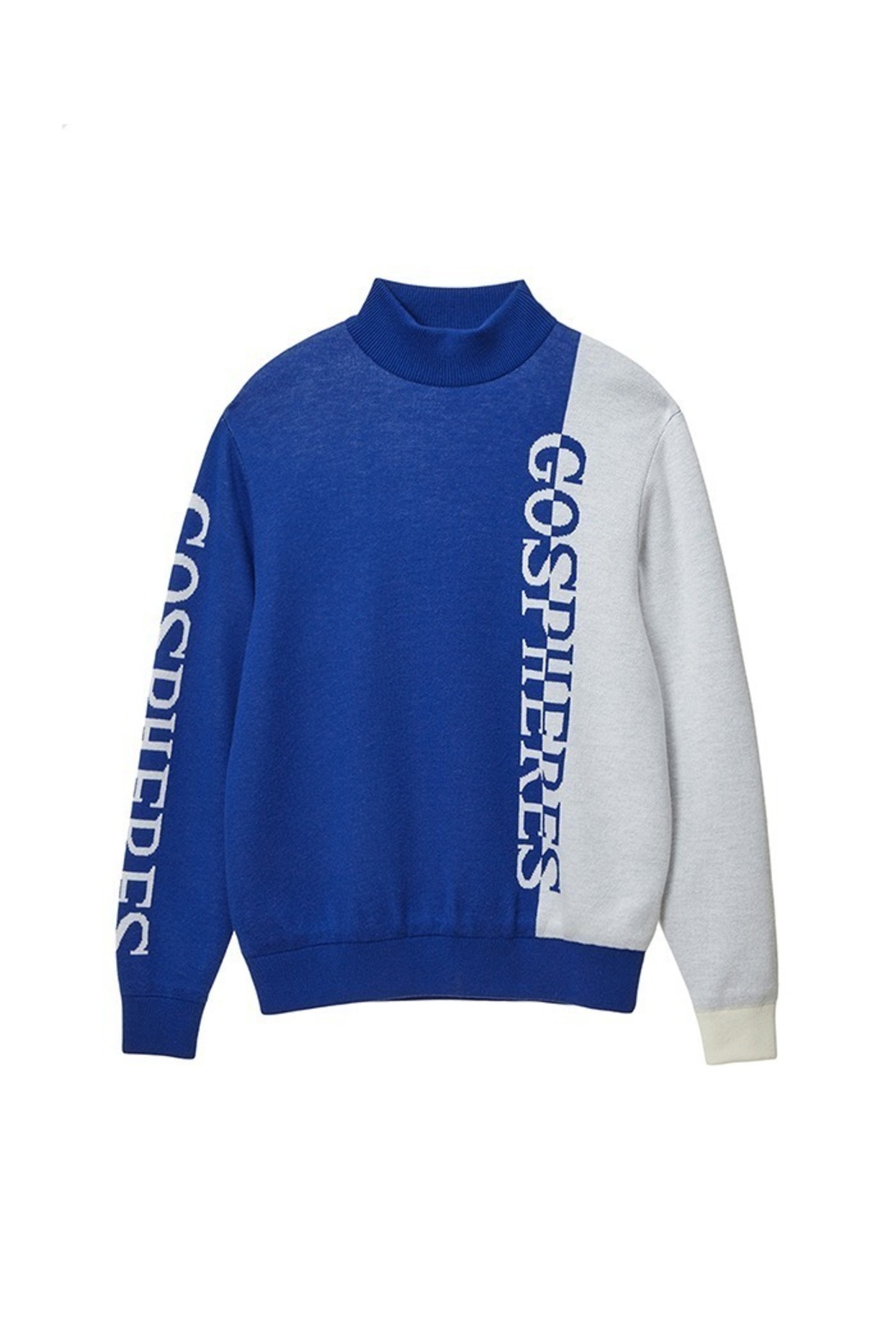 M COLOR BLOCK WINDPROOF SWEATER BLUE&amp;WHITE